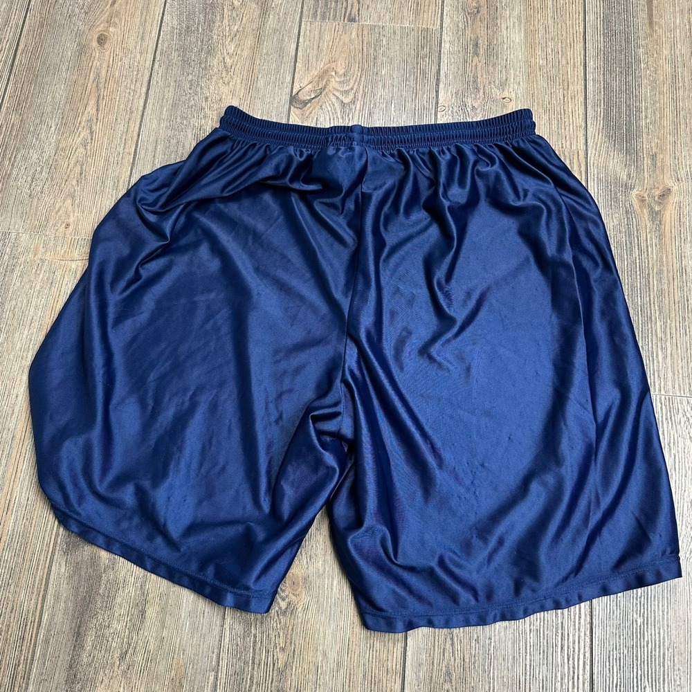 Nike Vintage 00s Athletic Shorts Men XL Navy Blue White Tag Shiny Silky Dazzle - Picture 6 of 7